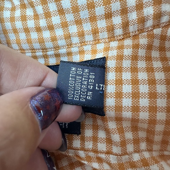 Ralph Lauren Shirt Mens Large Gingham Button Down Custom Fit Long Sleeve Dress - Picture 7 of 11